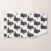 schattige bever-cartoon bad handdoek (Handdoek)