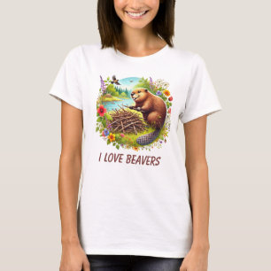 Schattige bever-dierenvriend t-shirt