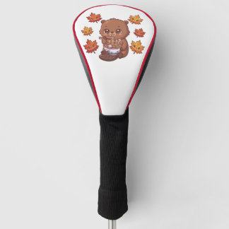 Schattige bever golfheadcover