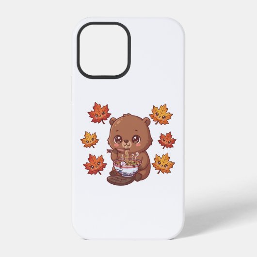 Schattige bever iPhone hoesje (Achterkant)