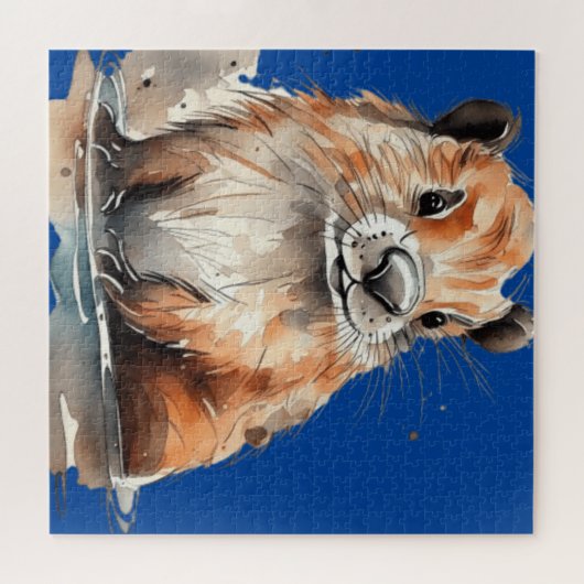 schattige bever legpuzzel (Horizontaal)