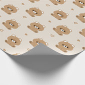 Schattige beverpaar cadeaupapier (Hoek)
