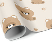 Schattige beverpaar cadeaupapier (Rol Hoek)