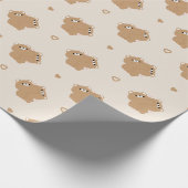 Schattige beverpaar cadeaupapier (Hoek)