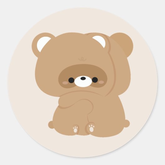 Schattige beverpaar ronde sticker (Voorkant)