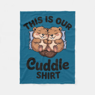 Schattige bevers die hand in hand lopen Dit is onz Fleece Deken