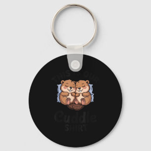 Schattige bevers die hand in hand lopen Dit is onz Sleutelhanger