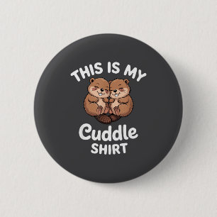 Schattige Bevers Dit Is Mijn Knuffel Ronde Button 5,7 Cm