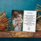 Schattige Bewerkbaar Beste Mama Gedicht & Foto Tab Fotoplaat (Zijkant)