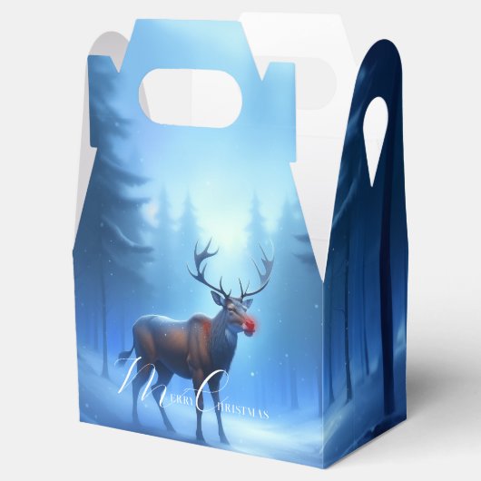 Schattige bewerkbare Winter Wonderland Kerstmis Bedankdoosjes (Geopend)