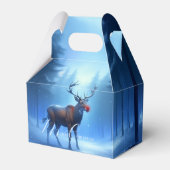 Schattige bewerkbare Winter Wonderland Kerstmis Bedankdoosjes (Voorkant Zijde)