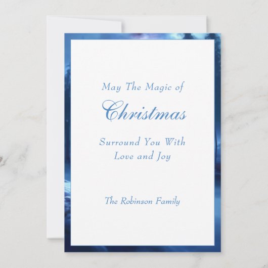 Schattige bewerkbare Winter Wonderland Kerstmis Feestdagenkaart (Achterkant)