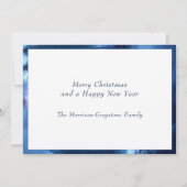 Schattige bewerkbare Winter Wonderland Kerstmis Feestdagenkaart (Achterkant)