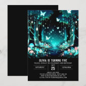 Schattige bewerkbare Woodland digitale verjaardag Kaart (Voorkant / Achterkant)