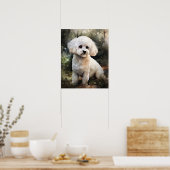 Schattige Bichon Frise Dog Art Print Poster (Keuken)