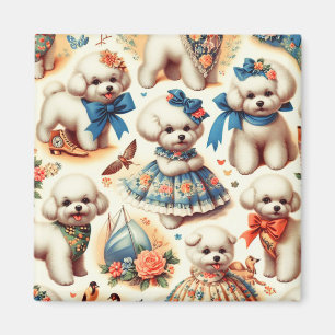  Schattige Bichon Frisé Schilderij Magneet