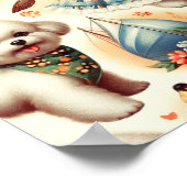 Schattige Bichon Frisé Schilderij Poster (Hoek)