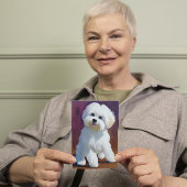 Schattige Bichon Havanese Puppy Waterverf Kaart