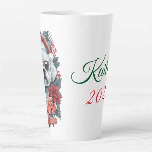 Schattige Bichon vakantie Mok (Voorkant)