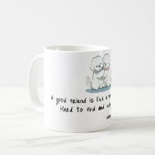 Schattige Bichon Vrienden met een Quote Koffiemok (Voorkant links)