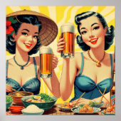 Schattige  Biermeisjes Poster (Voorkant)