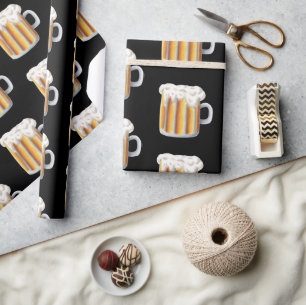 Schattige bierpatroon cadeaupapier
