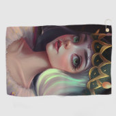 Schattige Big Eyed Queen Golfhanddoek (Horizontaal)