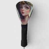 Schattige Big Eyed Queen Golfheadcover (Voorkant)