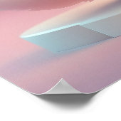 Schattige Big Eyes Fluffy White Cat Poster (Hoek)