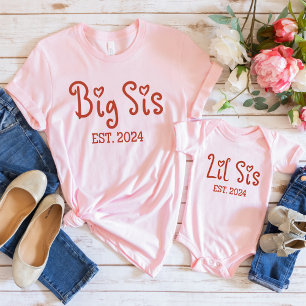 Schattige Big SIS 2024 Shirt   Retro grote zus