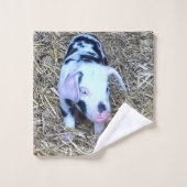Schattige biggetje bad handdoek (Wasdoekje)
