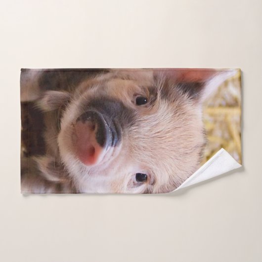 Schattige biggetje handdoek (Handdoek)