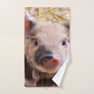 Schattige biggetje handdoek