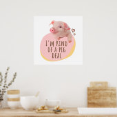 Schattige biggetje - ik ben een soort varken deal poster (Keuken)