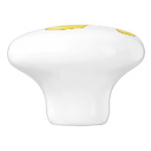 Schattige biggetje in gele rubberen laarzen keramische knop (Zijkant)