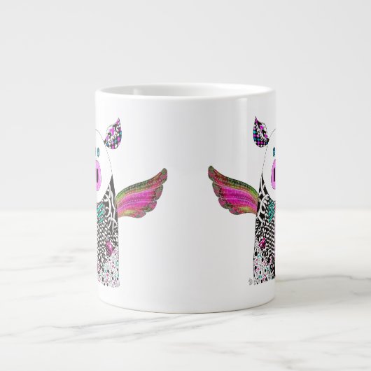 Schattige biggetje met vleugels Jumbo Mok (Voorkant)