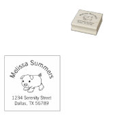 Schattige biggetvarken in rubberen bootboogadres rubberstempel (Gestempeld)