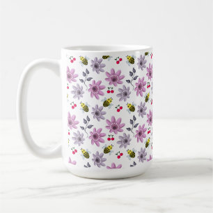 Schattige Bij Bloemmotief Cottagecore Esthetiek Ro Koffiemok