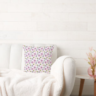 Schattige Bij Bloemmotief Cottagecore Esthetiek Ro Kussen