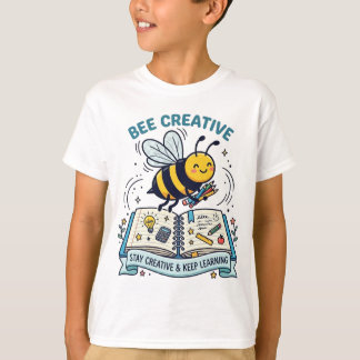 Schattige Bij Creatief Leren Notitieboek Kinderen  T-shirt
