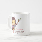 Schattige Bij Docent Bedankt Gepersonaliseerd Koffiemok (Voorkant links)