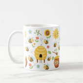 Schattige Bij en Bijenkorf Koffiemok (Links)