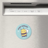 Schattige Bij Harde Werker Doodle Magneet (Insitu (Vaatwasser))