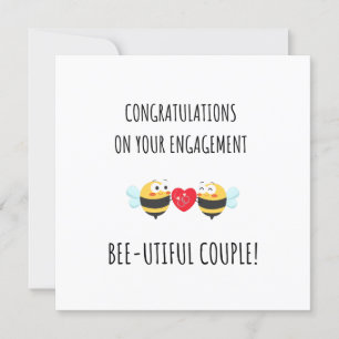 Schattige Bij Liefde Stomme Grap Fun Engagement Ka Kaart