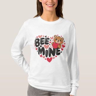 Schattige Bij Mijne Teddydbeer Valentijnsdag T-shirt