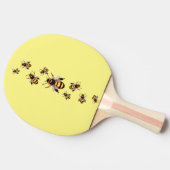Schattige bij-thema gele Ping Pong Paddle Tafeltennisbatje (Zijkant)