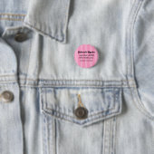 Schattige Bijbeltekst Gestreepte Roze Christelijk Ronde Button 3,2 Cm (In situ)