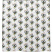 Schattige bijen en regenboog wassen douchegordijn (Voorkant)