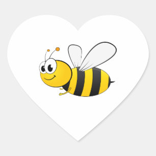 schattige bijen hart sticker
