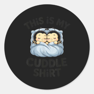 Schattige Bijen Knuffelen Dit Is Mijn Knuffel Ronde Sticker